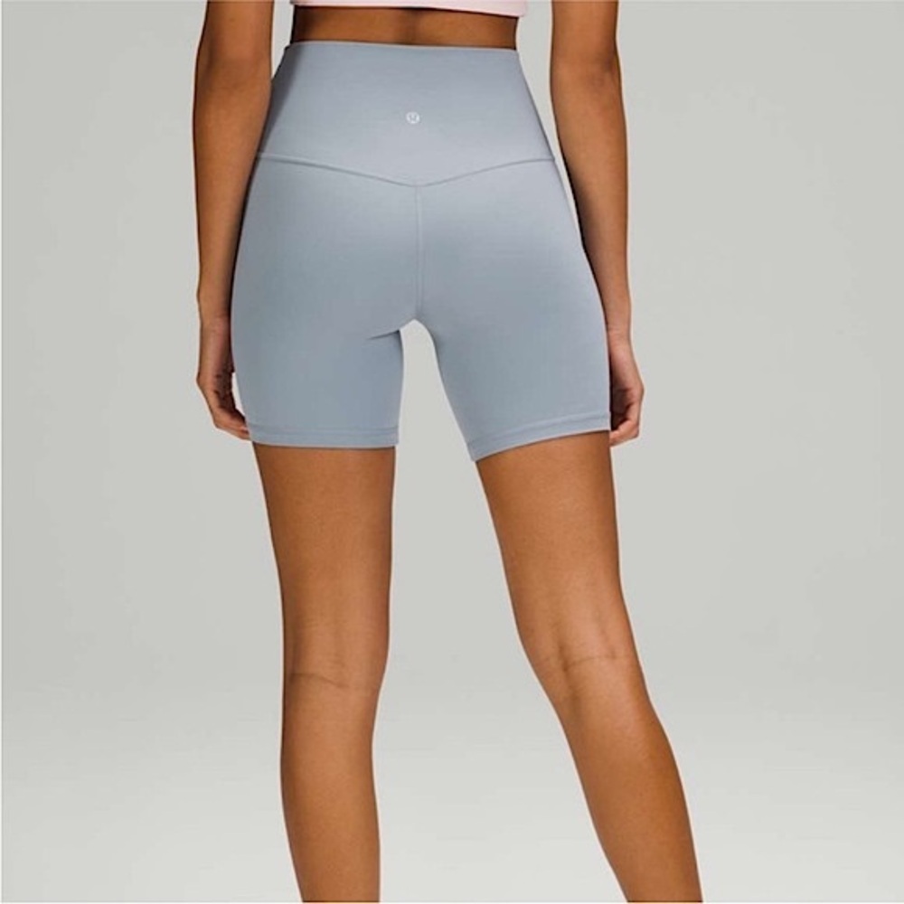 lululemon athletica Light Gray Bike Shorts